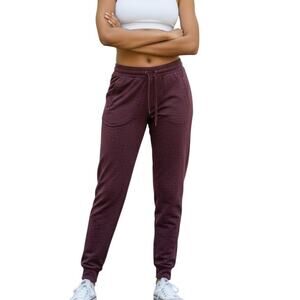 Adam Levine Women's Drawstring Jogger Pants, Cranberry, Size L